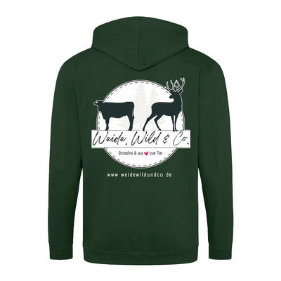 Weide, Wild & Co. Pullover mit Reißverschluss hinten bedruckt