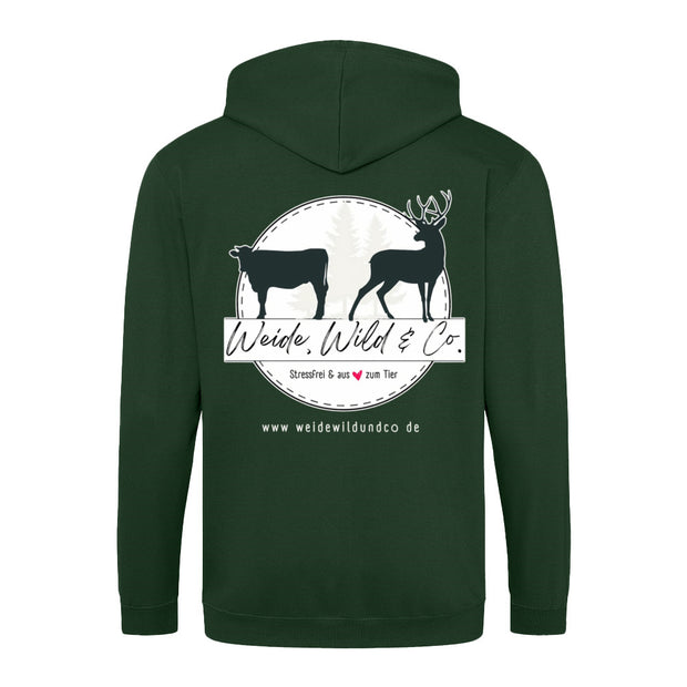 Weide, Wild & Co. Pullover mit Reißverschluss hinten bedruckt