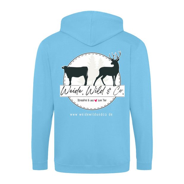 Weide, Wild & Co. Pullover mit Reißverschluss hinten bedruckt