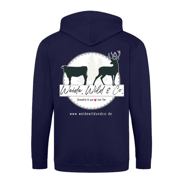 Weide, Wild & Co. Pullover mit Reißverschluss hinten bedruckt